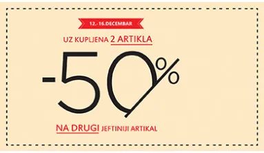 | AKCIJA -50% NA DRUGI |