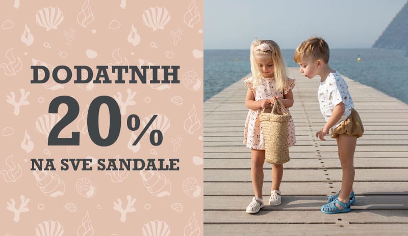 DODATNIH 20% POPUSTA NA SVE SANDALE!