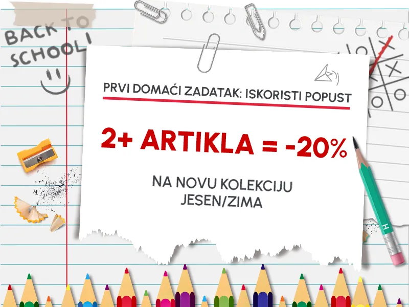 BACK TO SCHOOL: -20% za 2 i više artikala