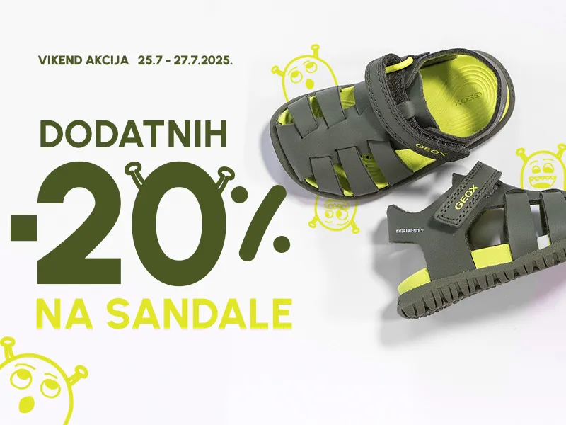 DODATNIH -20% NA SANDALE