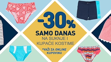 Samo danas ONLINE POPUST -30% na suknje i kupaće kostime