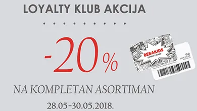 I  LOYALTY KLUB AKCIJA  -20%  I