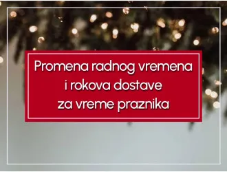 RADNO VREME ZA PRAZNIKE