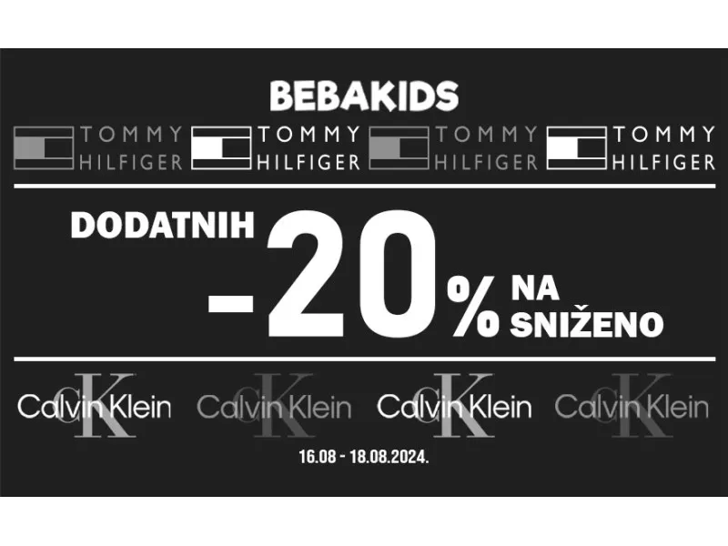 DODATNIH 20% POPUSTA NA CALVIN KLEIN I TOMMY HILFIGER