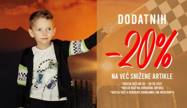 DODATNIH 20% NA VEC SNIZENO