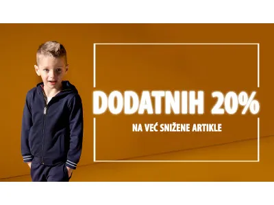 DODATNIH 20% NA VEC SNIZENO