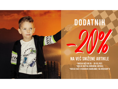 DODATNIH 20% NA VEC SNIZENO