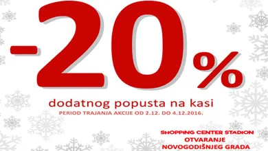 -20% popusta u TC Stadion