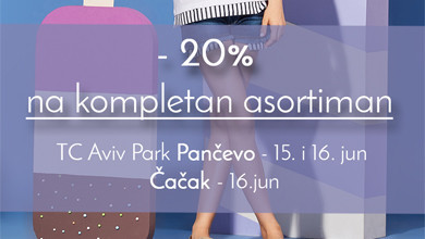 - 20% na kompletan asortiman