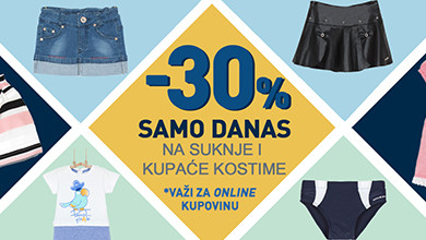 Samo danas ONLINE POPUST -30% na suknje i kupaće kostime