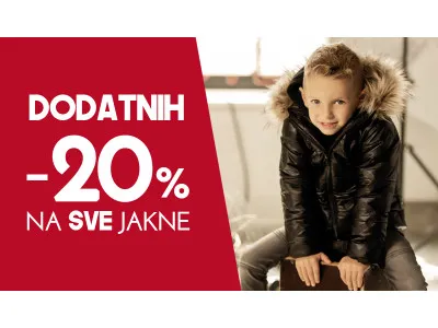 %% DODATNIH 20% NA JAKNE  %%