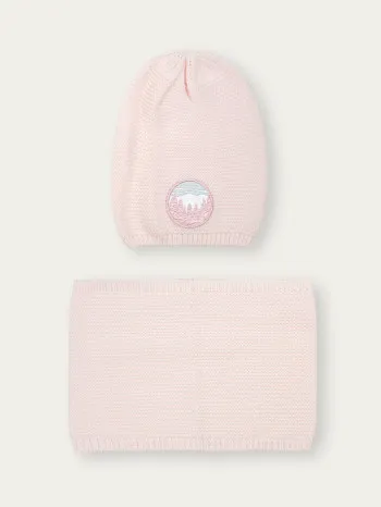 SET (KAPA+SAL+RUKAVICE) ZA DEVOJČICE BEB