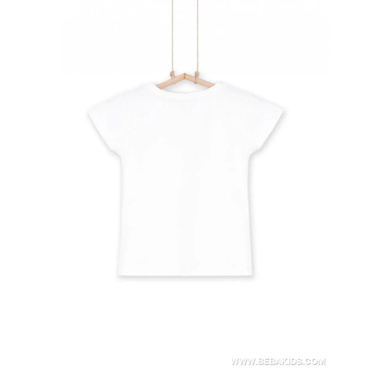 MAJICA BASIC KREM ZA DEVOJČICE BELA