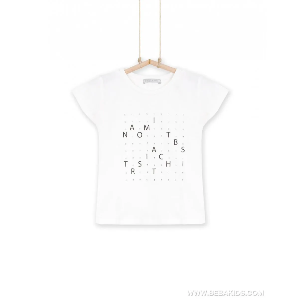 MAJICA BASIC KREM ZA DEVOJČICE BELA